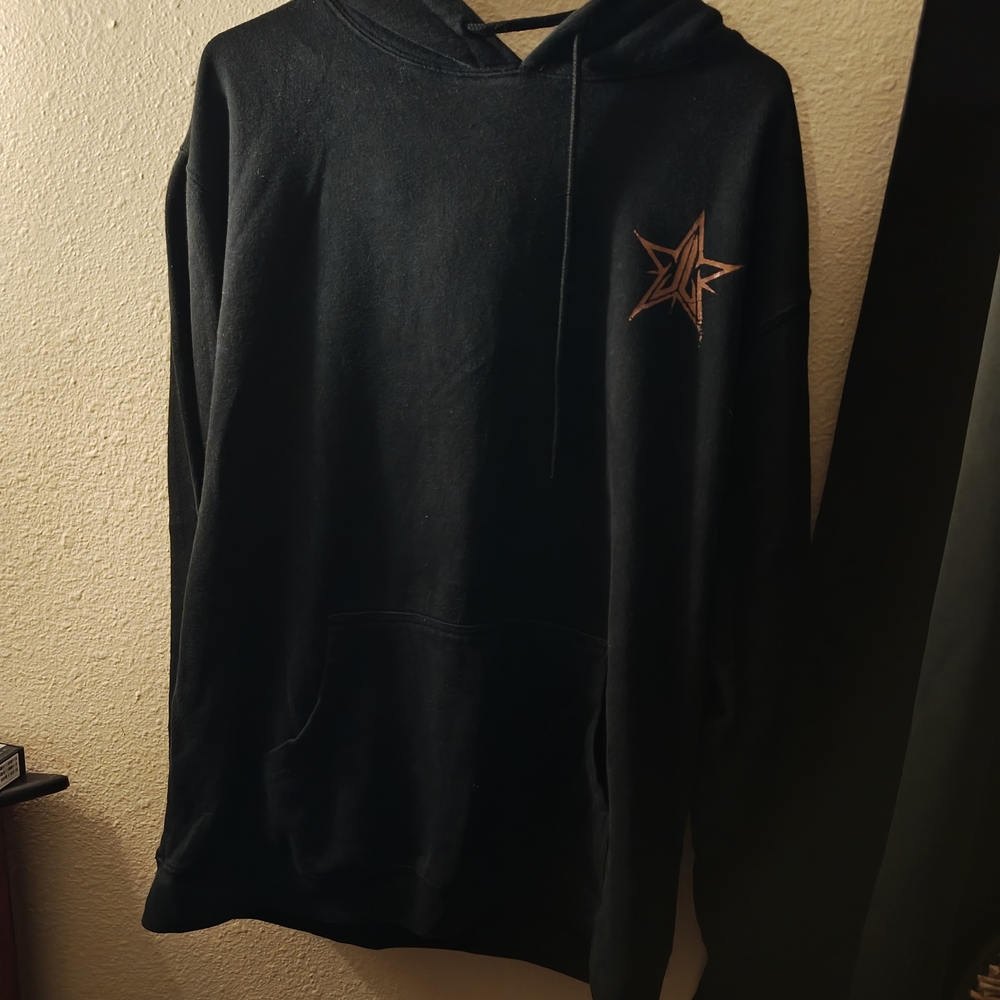 Jeffree Star Black Hoodie with Copper Star